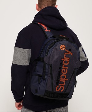 Superdry Honeycomb Tarp Férfi Hátizsák Sötétkék | PWXKM3189